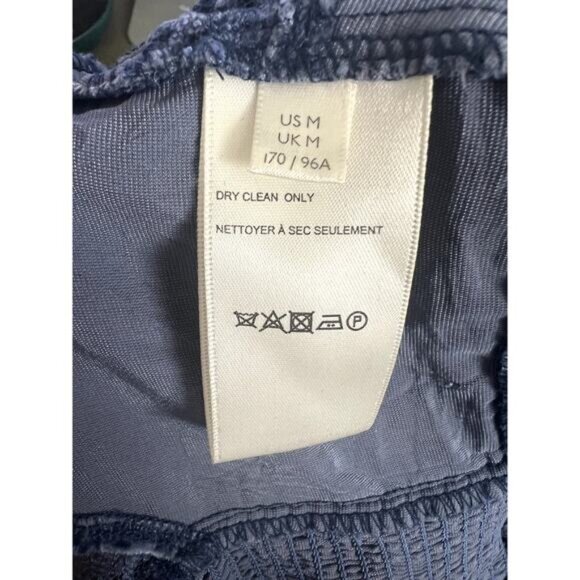 Free People Size M Yours Truly Velvet Top / Wild Moon Blue Periwinkle Lace Crop - Picture 4 of 5